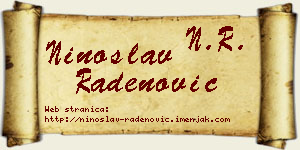 Ninoslav Radenović vizit kartica